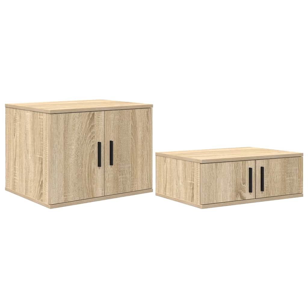 Bett mit Stauraum mit Speicher Sonoma-Eiche 244 x 118 x 53.5 cm