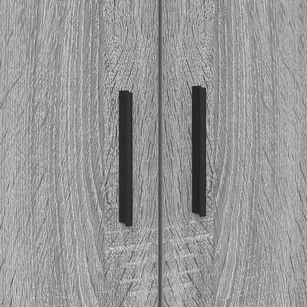 Bett mit Stauraum Grau Sonoma 234 x 118 x 53.5 cm Holzwerkstoff