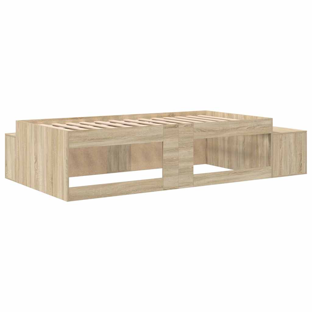 Bett mit Stauraum mit Speicher Sonoma-Eiche 234 x 103 x 53.5 cm