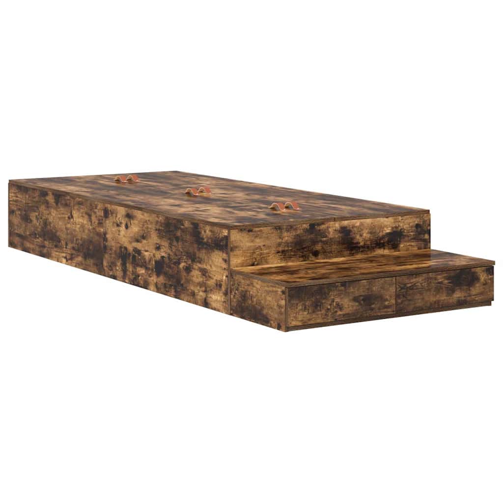 Bett mit Stauraum Geräucherte Eiche 236.5 x 80 x 31.5 cm