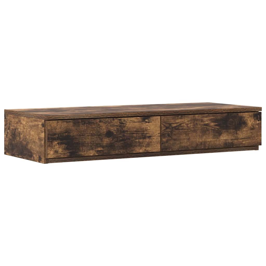 Bett mit Stauraum Geräucherte Eiche 236.5 x 80 x 31.5 cm