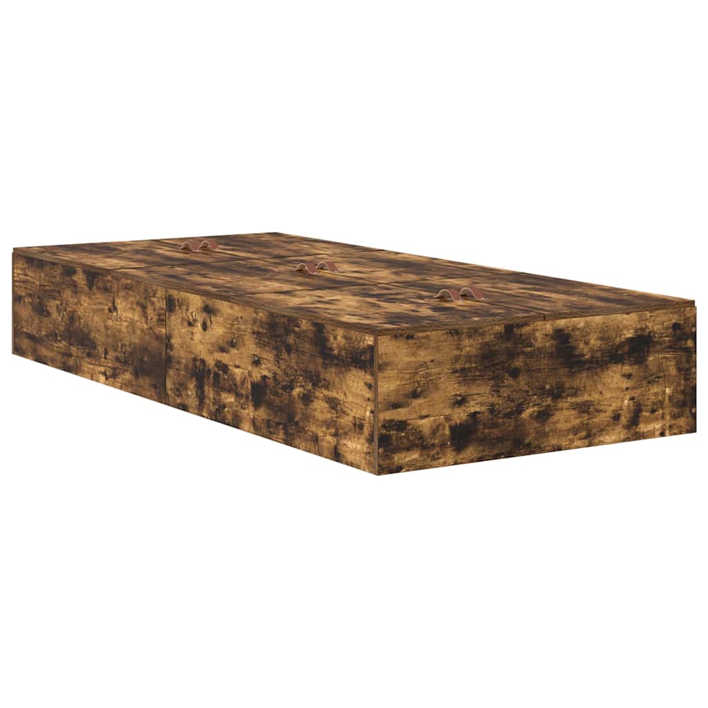 Bett mit Stauraum Geräucherte Eiche 236.5 x 80 x 31.5 cm