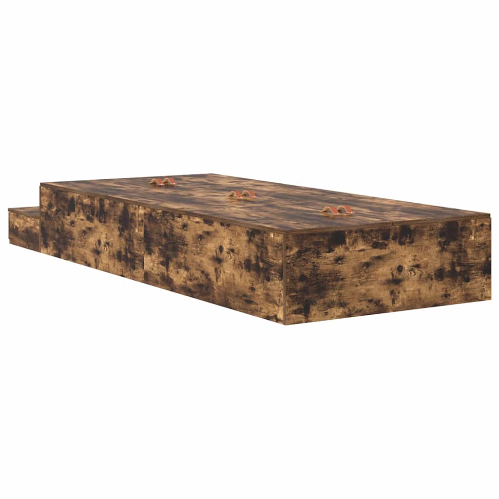 Bett mit Stauraum Geräucherte Eiche 236.5 x 80 x 31.5 cm
