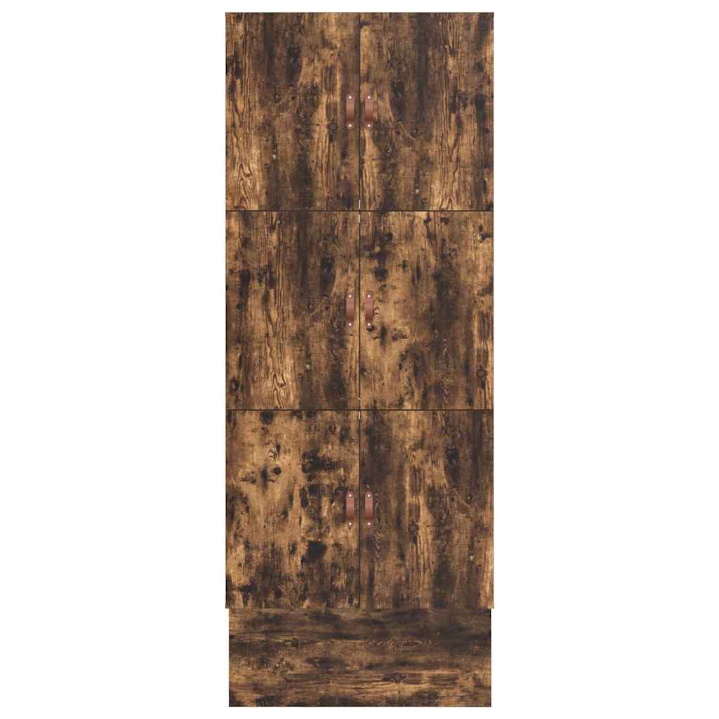 Bett mit Stauraum Geräucherte Eiche 236.5 x 80 x 31.5 cm