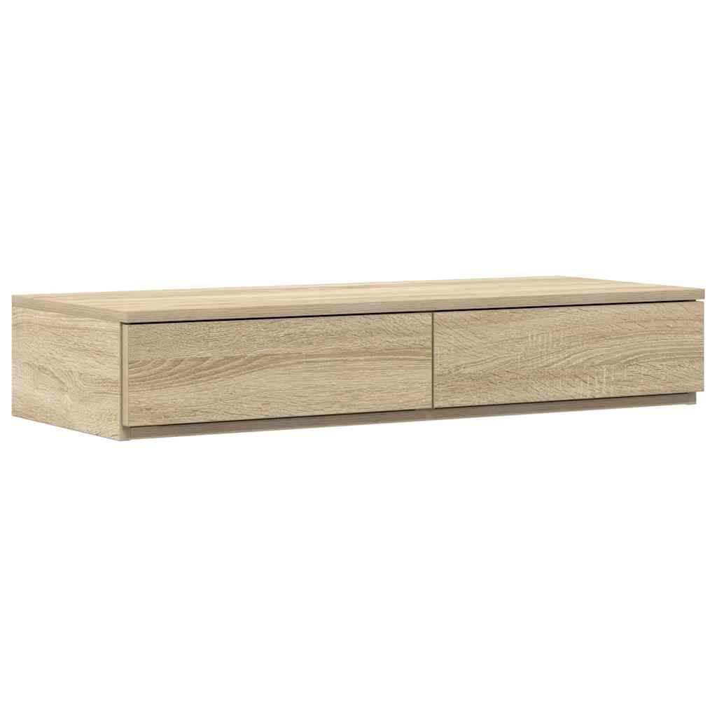 Aufbewahrungsbettgestell Sonoma-Eiche 90 cm Holzwerkstoff