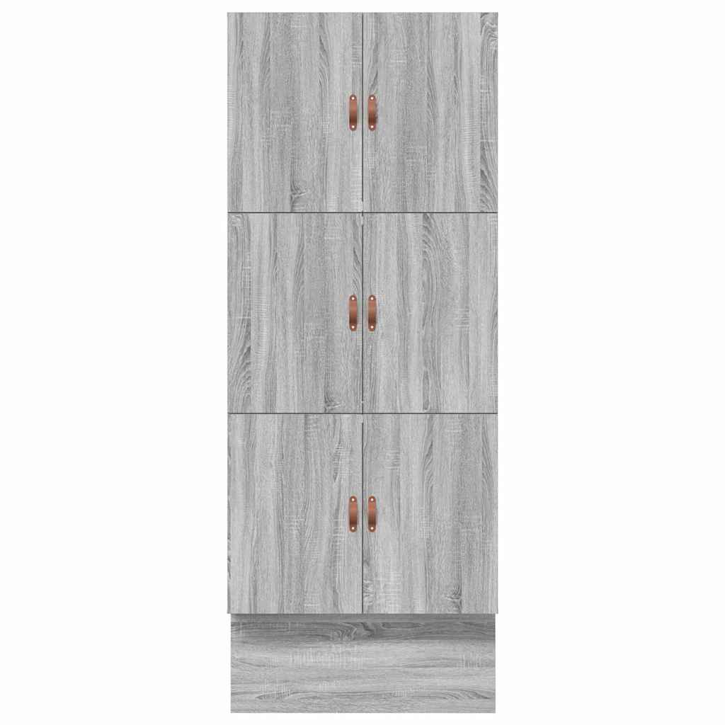 Aufbewahrungsbettgestell Sonoma-Grau 90 cm Holzwerkstoff