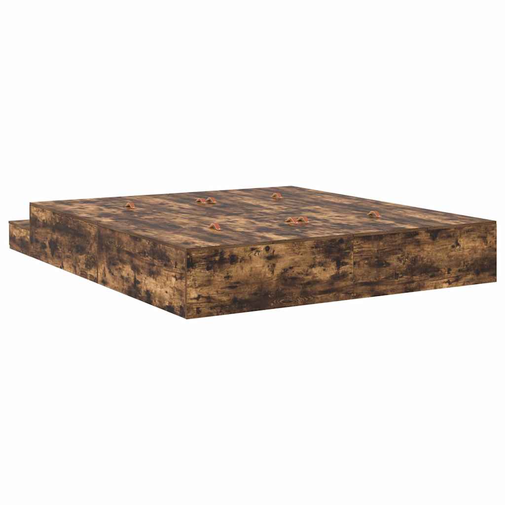 Bett mit Stauraum Geräucherte Eiche 236.5 x 200 x 31.5 cm