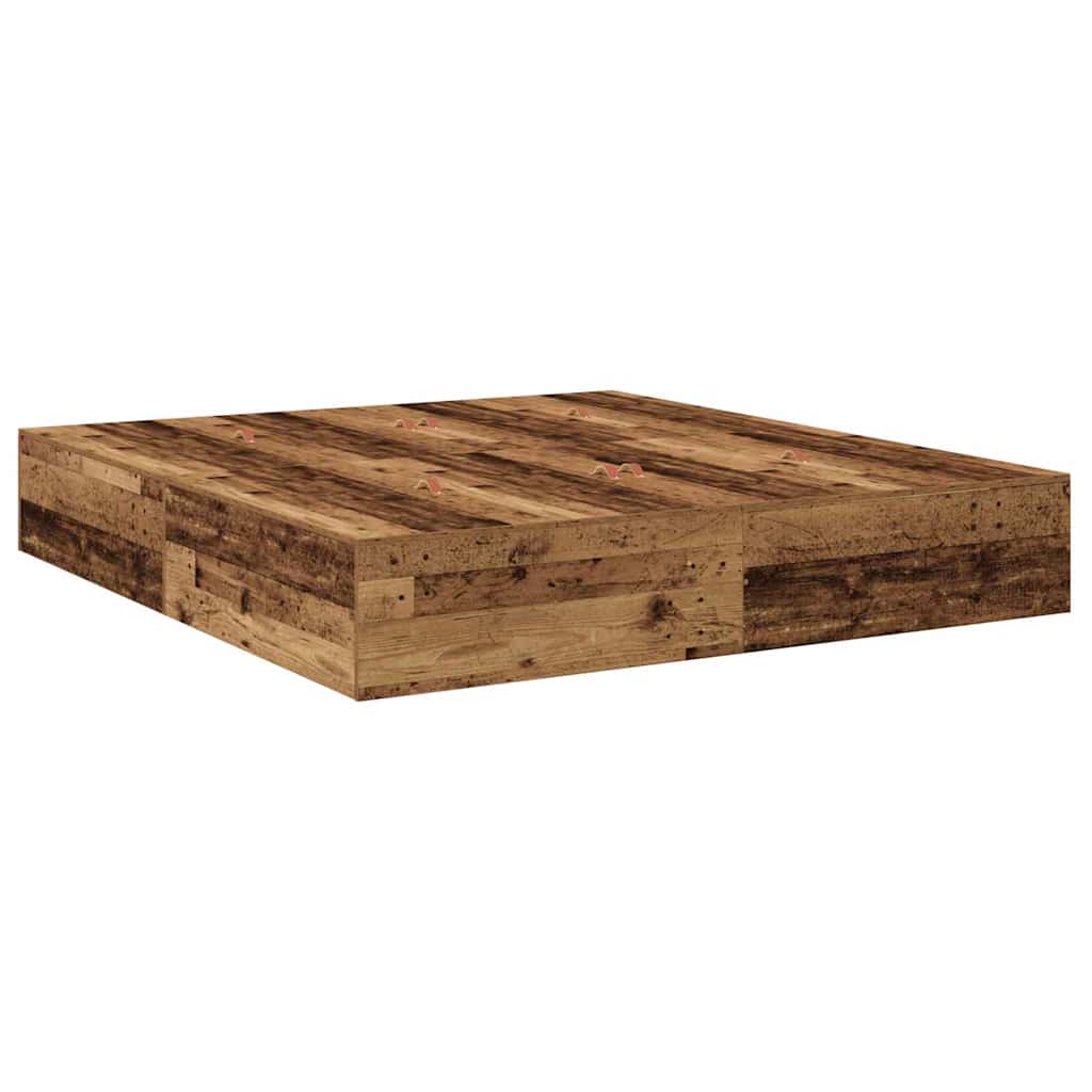 Bett mit Stauraum Altholz 236.5 x 200 x 31.5 cm Holzwerkstoff