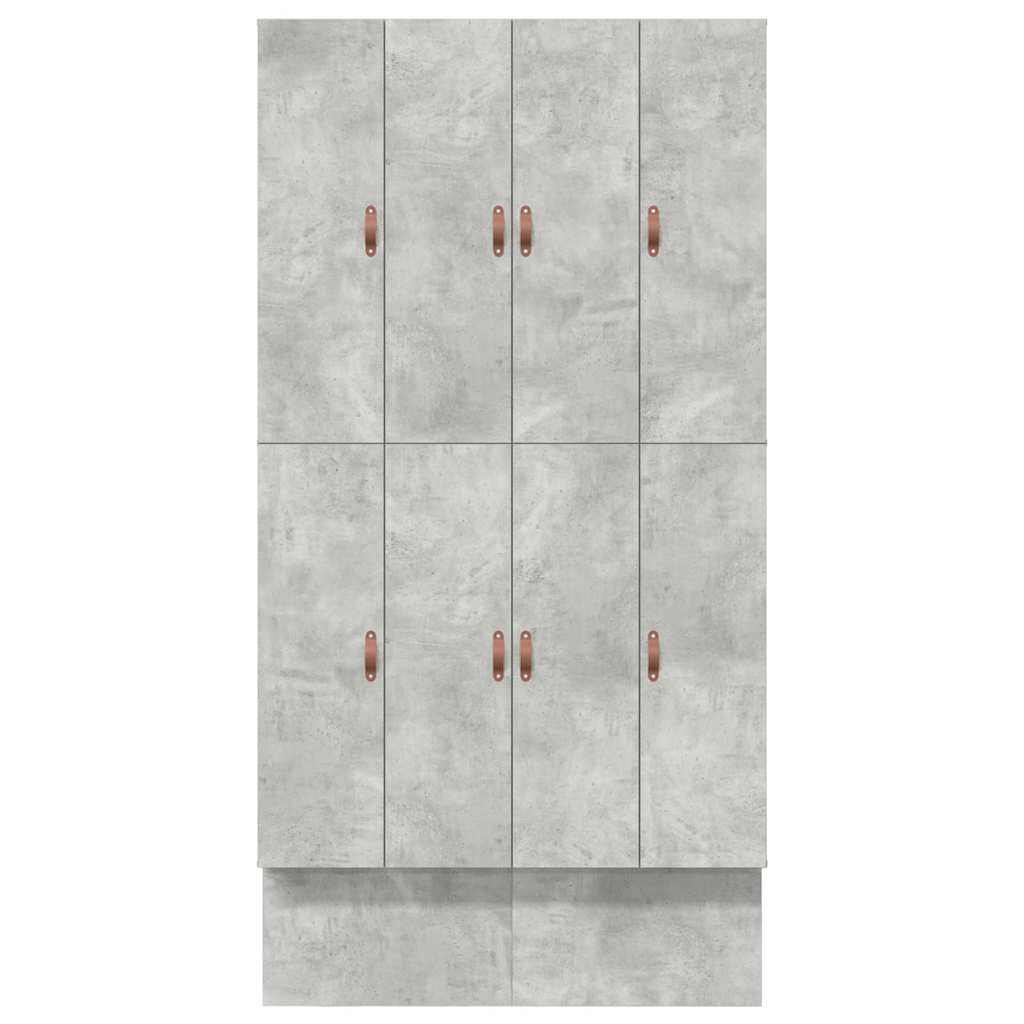 Bett mit Stauraum mit Speicher Beton Grau 236.5 x 120 x 31.5 cm