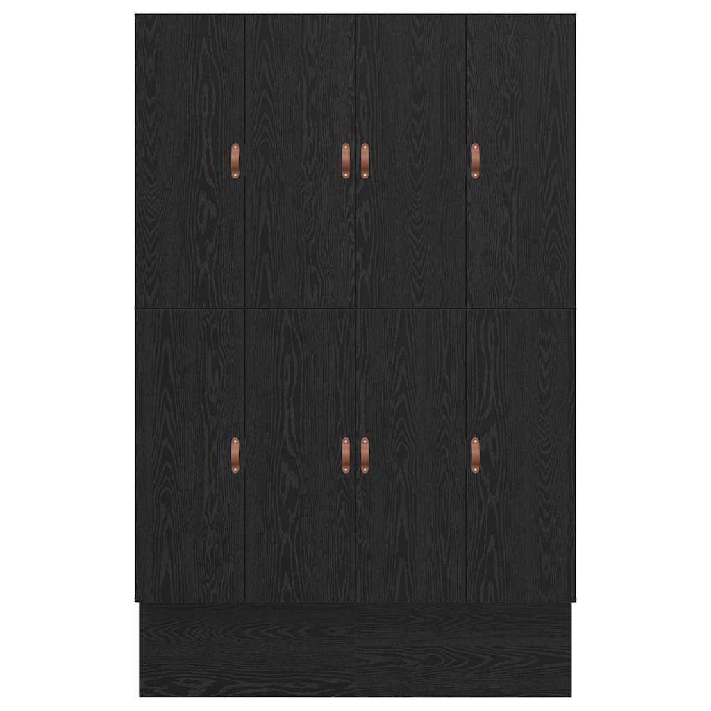 Bett mit Stauraum Schwarz Eichen-Optik 236.5 x 150 x 31.5 cm