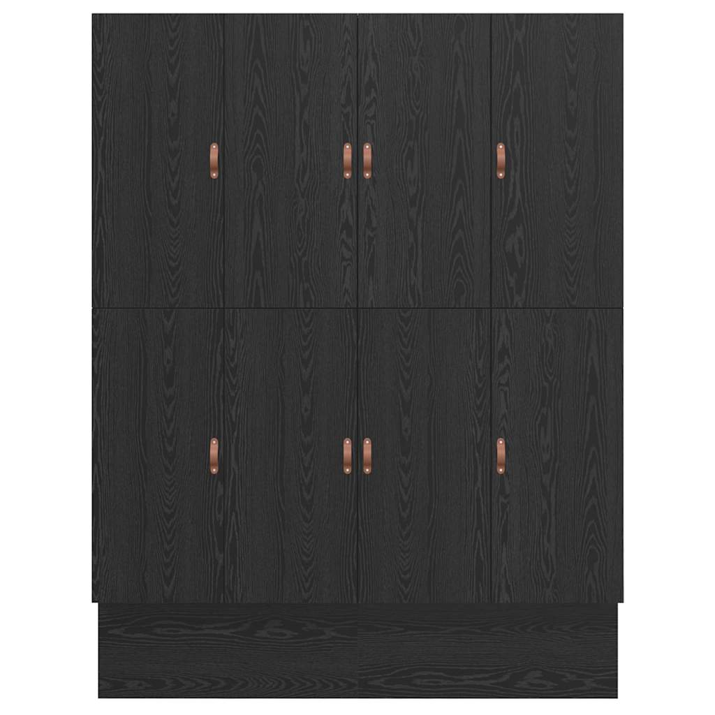 Bett mit Stauraum Schwarz Eichen-Optik 236.5 x 180 x 31.5 cm