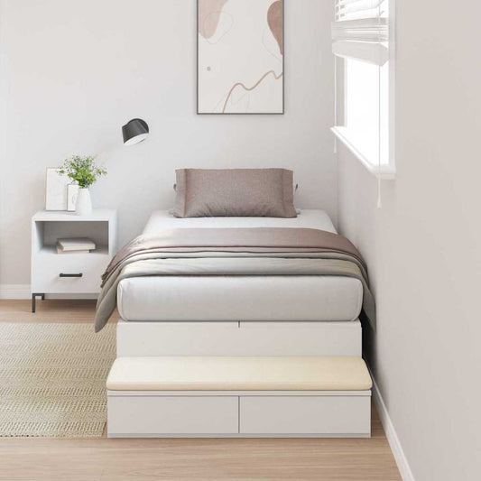 Bett mit Stauraum Weiß 226,5 x 90 x 31,5 cm Holzwerkstoff