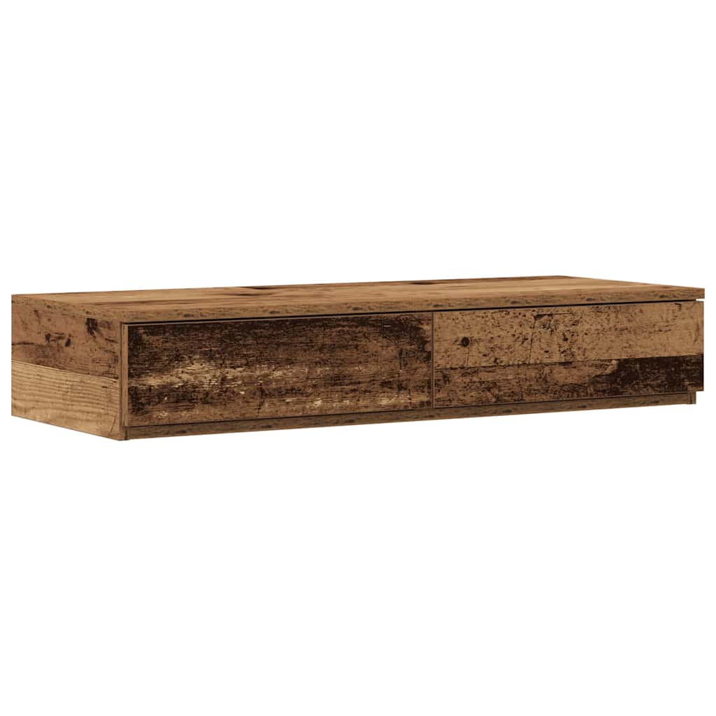 Bett mit Stauraum Altholz 226,5 x 75 x 31,5 cm Holzwerkstoff