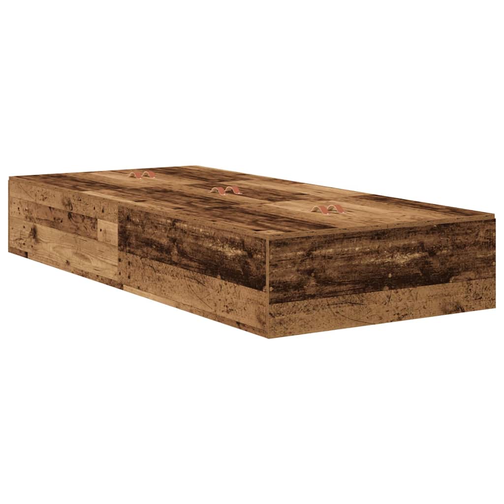 Bett mit Stauraum Altholz 226,5 x 75 x 31,5 cm Holzwerkstoff