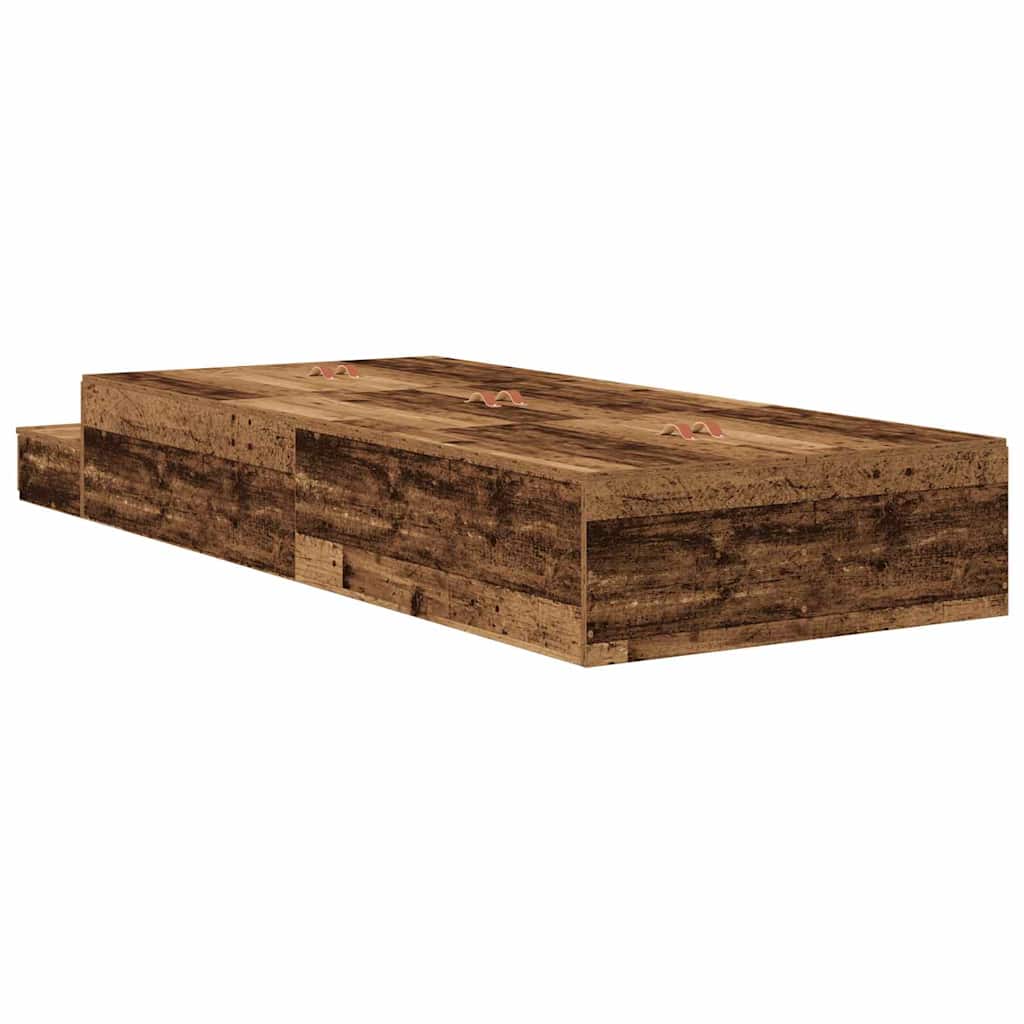 Bett mit Stauraum Altholz 226,5 x 75 x 31,5 cm Holzwerkstoff