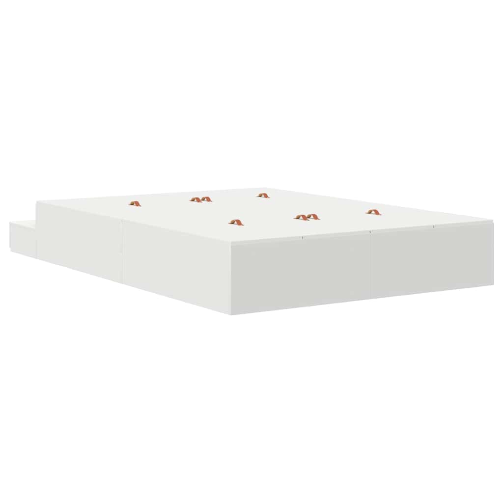 Bett mit Stauraum Weiß 226,5 x 140 x 31,5 cm Holzwerkstoff