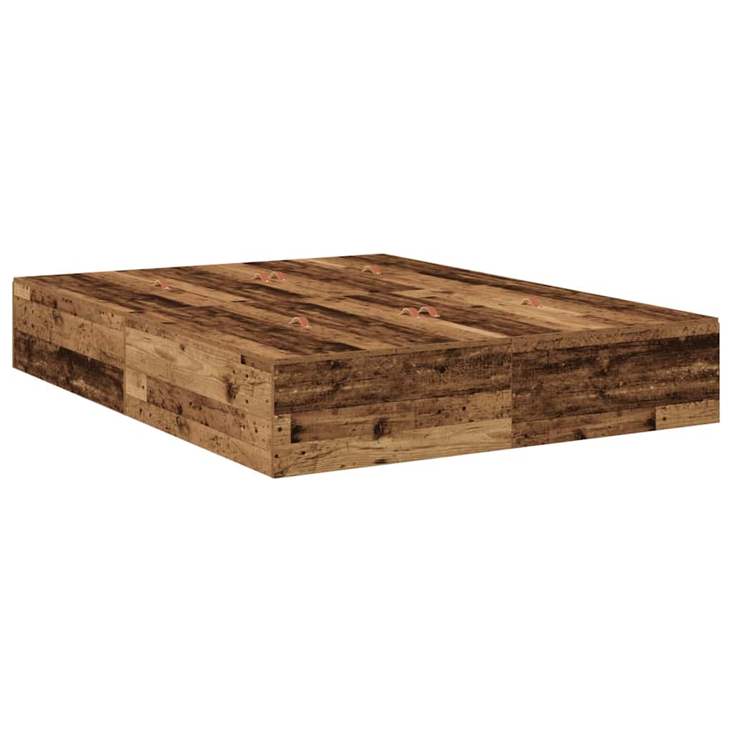 Bett mit Stauraum Altholz 226,5 x 140 x 31,5 cm Holzwerkstoff