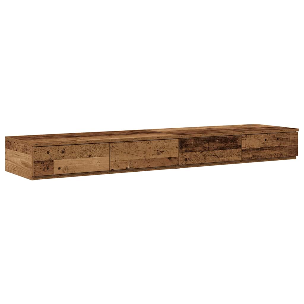 Bett mit Stauraum Altholz 226,5 x 140 x 31,5 cm Holzwerkstoff