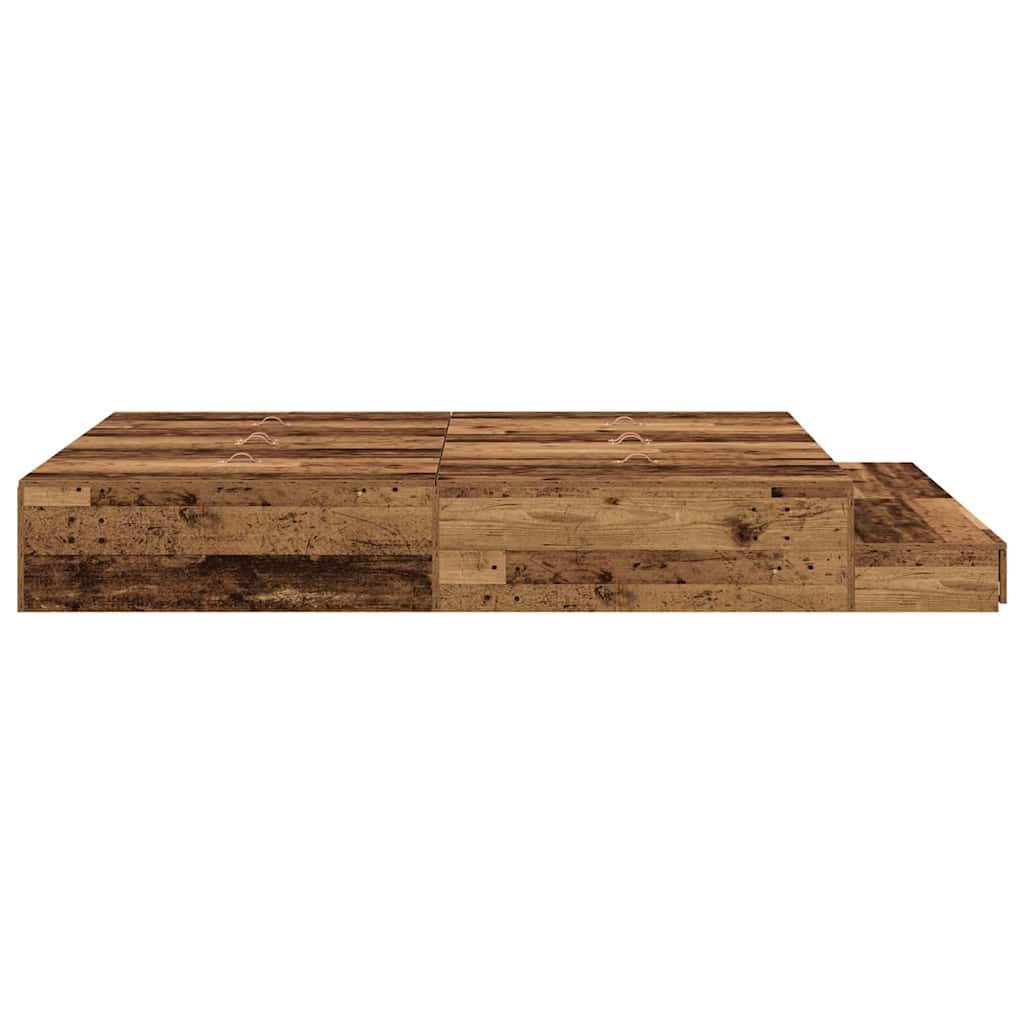 Bett mit Stauraum Altholz 226,5 x 140 x 31,5 cm Holzwerkstoff