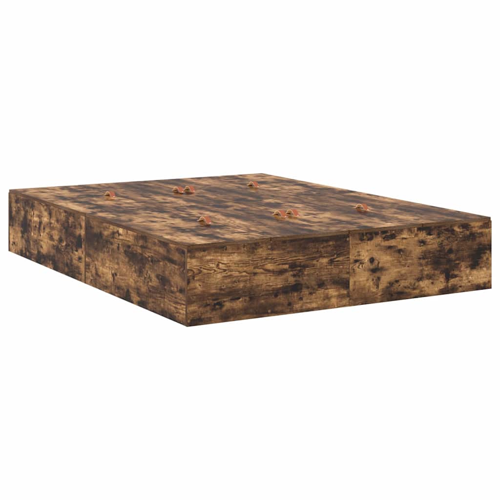 Bett mit Stauraum Geräucherte Eiche 226,5 x 135 x 31,5 cm