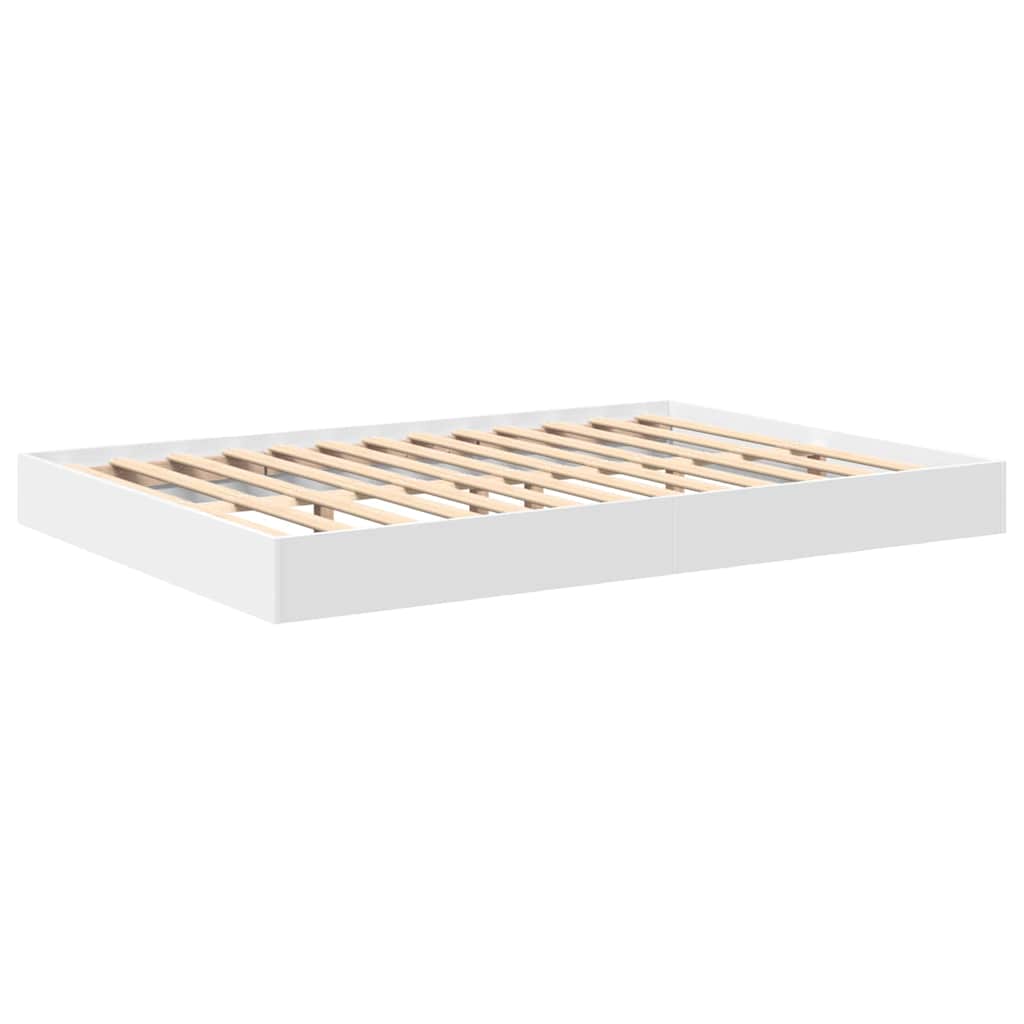 Bücherregal-Bett mit Regal Weiß 160 x 200 cm Holzwerkstoff
