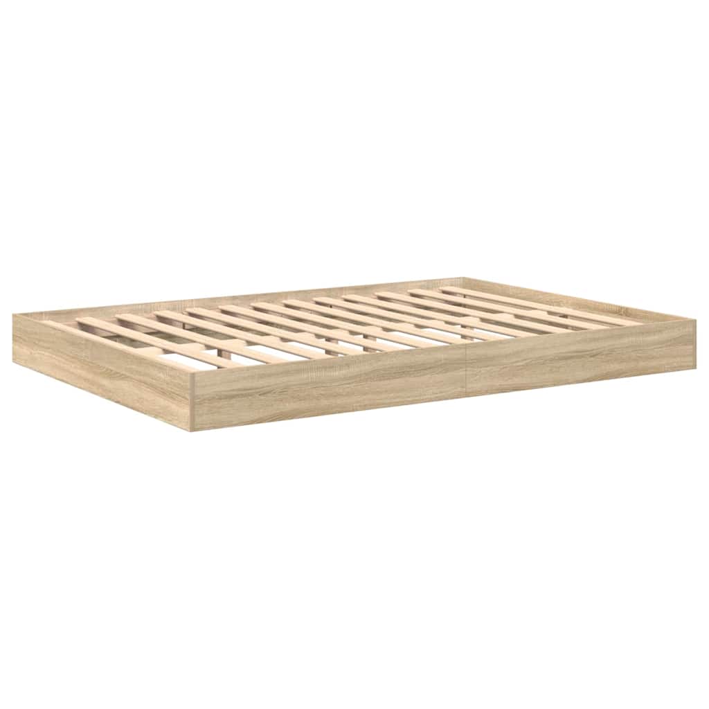 Bücherregal-Bett Sonoma-Eiche 160 x 200 cm Holzwerkstoff