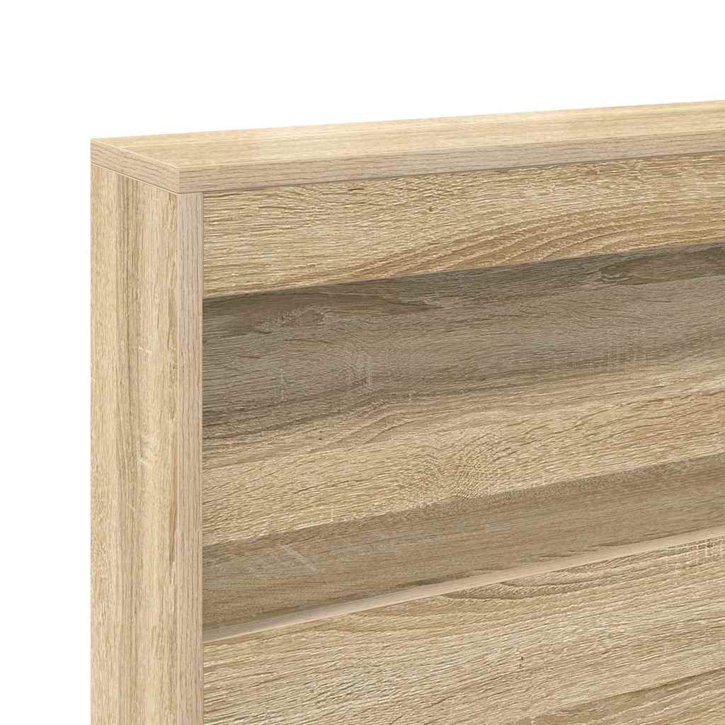 Bücherregal-Bett Sonoma-Eiche 180 x 200 cm Holzwerkstoff
