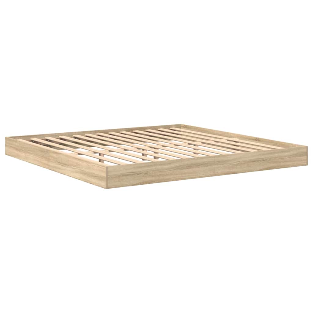 Bücherregal-Bett Sonoma-Eiche 180 x 200 cm Holzwerkstoff