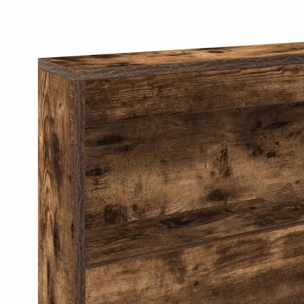 Bücherregal-Bett Räuchereiche 180 x 200 cm Holzwerkstoff