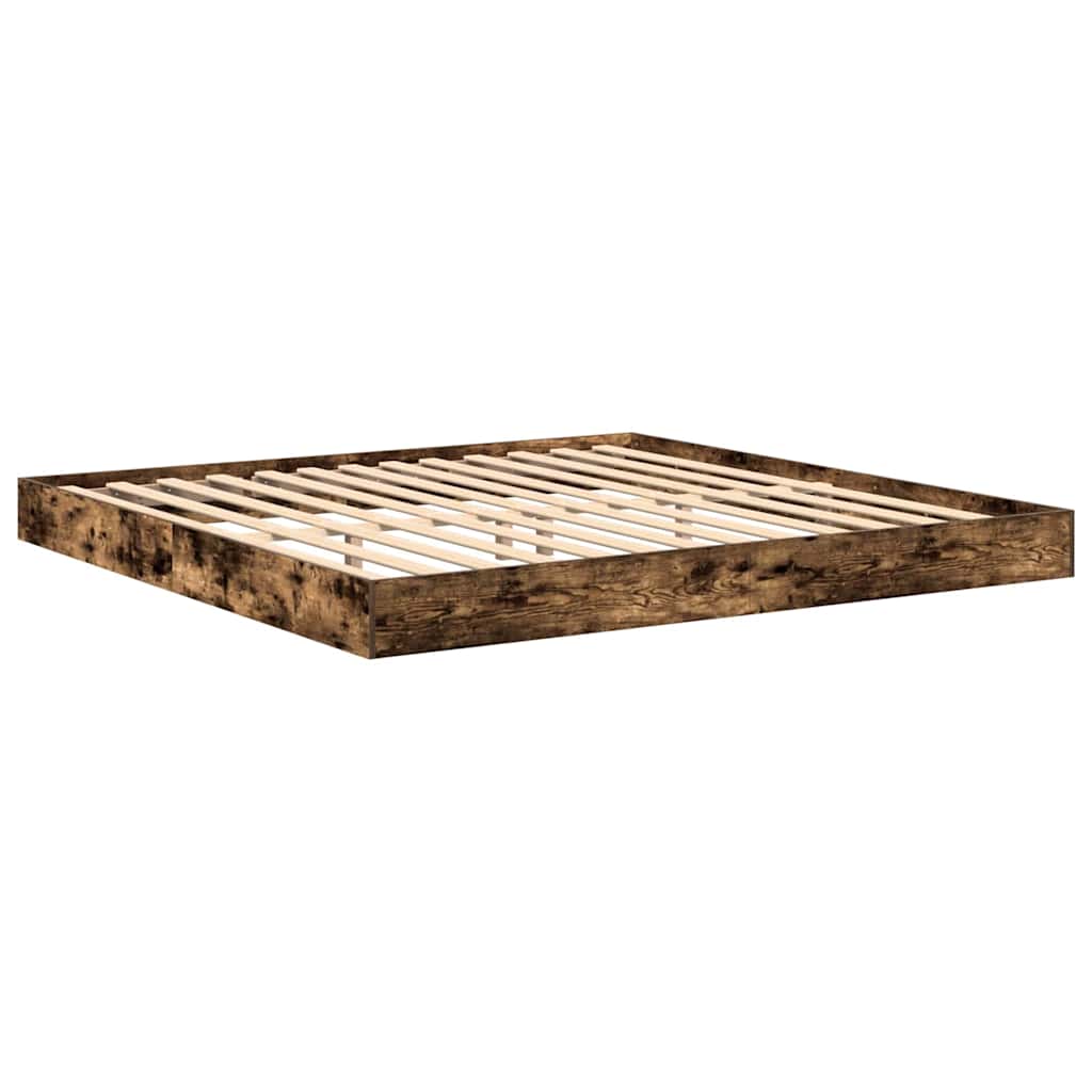 Bücherregal-Bett Räuchereiche 180 x 200 cm Holzwerkstoff