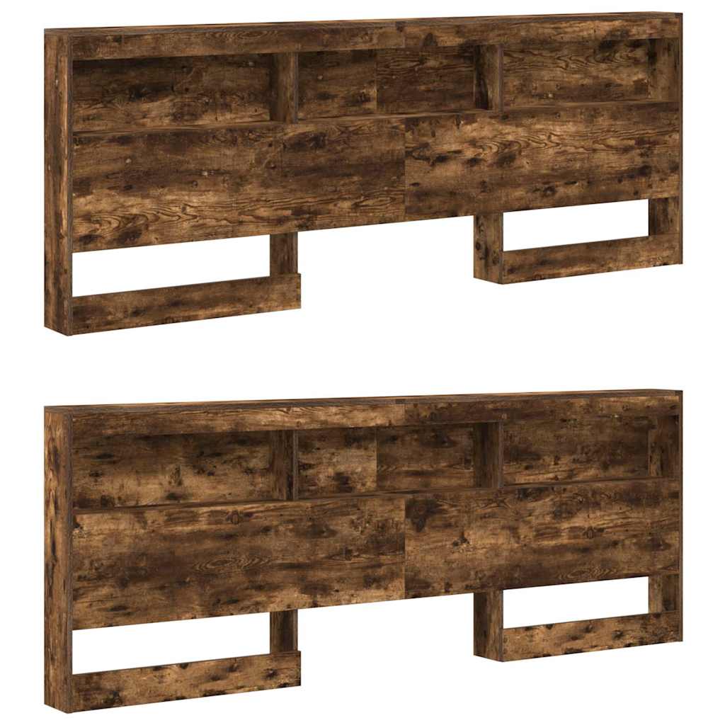 Bücherregal-Bett Räuchereiche 180 x 200 cm Holzwerkstoff
