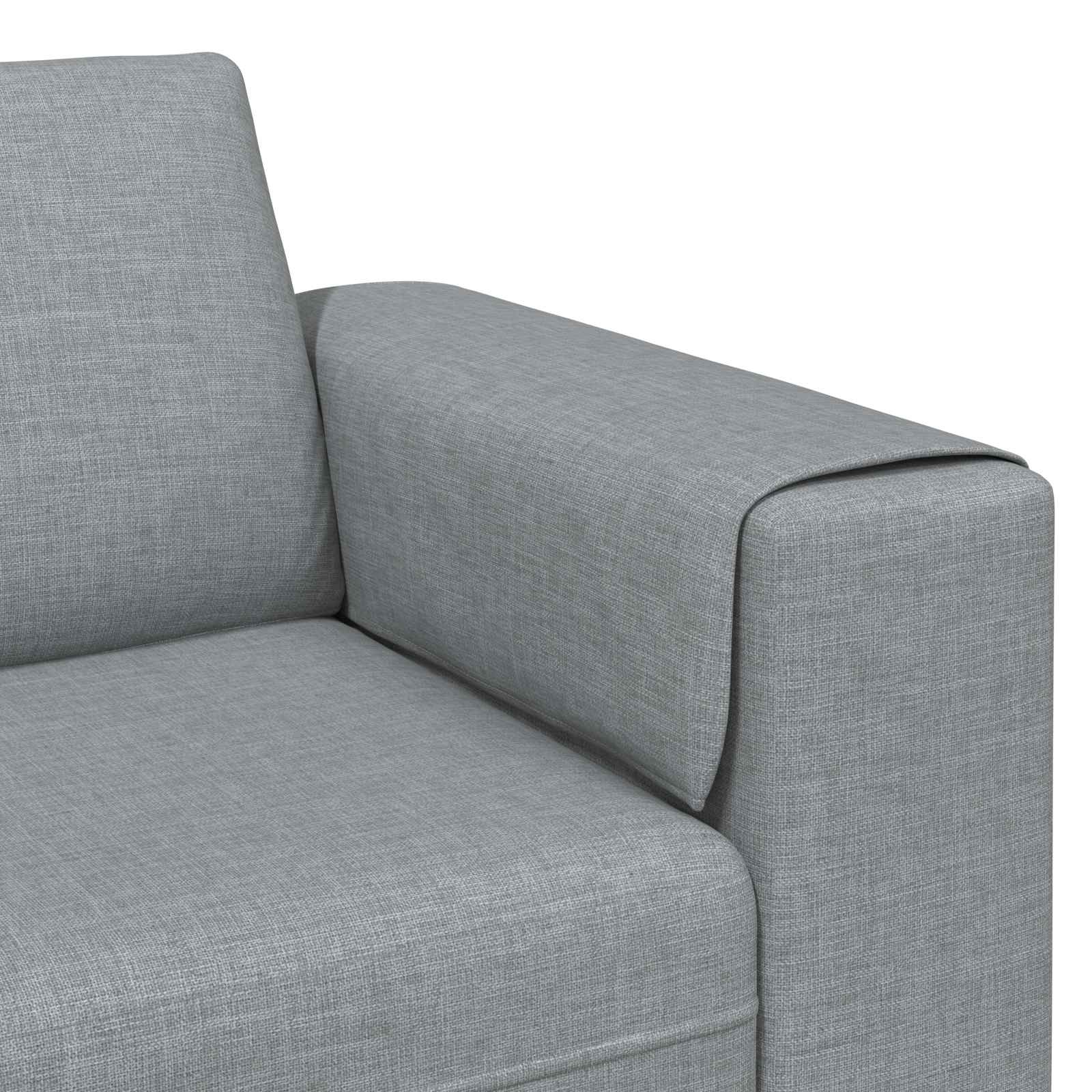 Wohnzimmer Couch 3 stk. Hellgrau Polyester