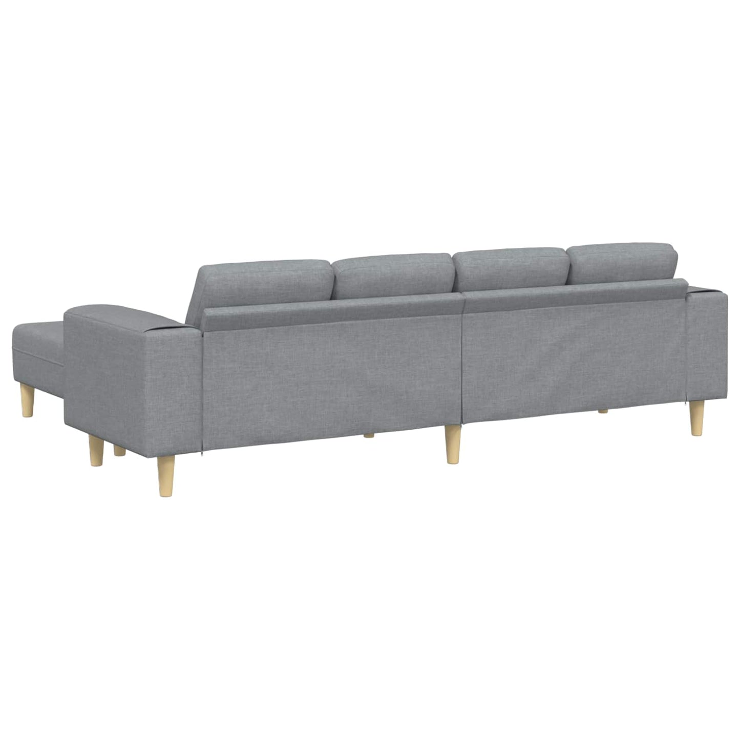 Wohnzimmer Couch 3 stk. Hellgrau Polyester
