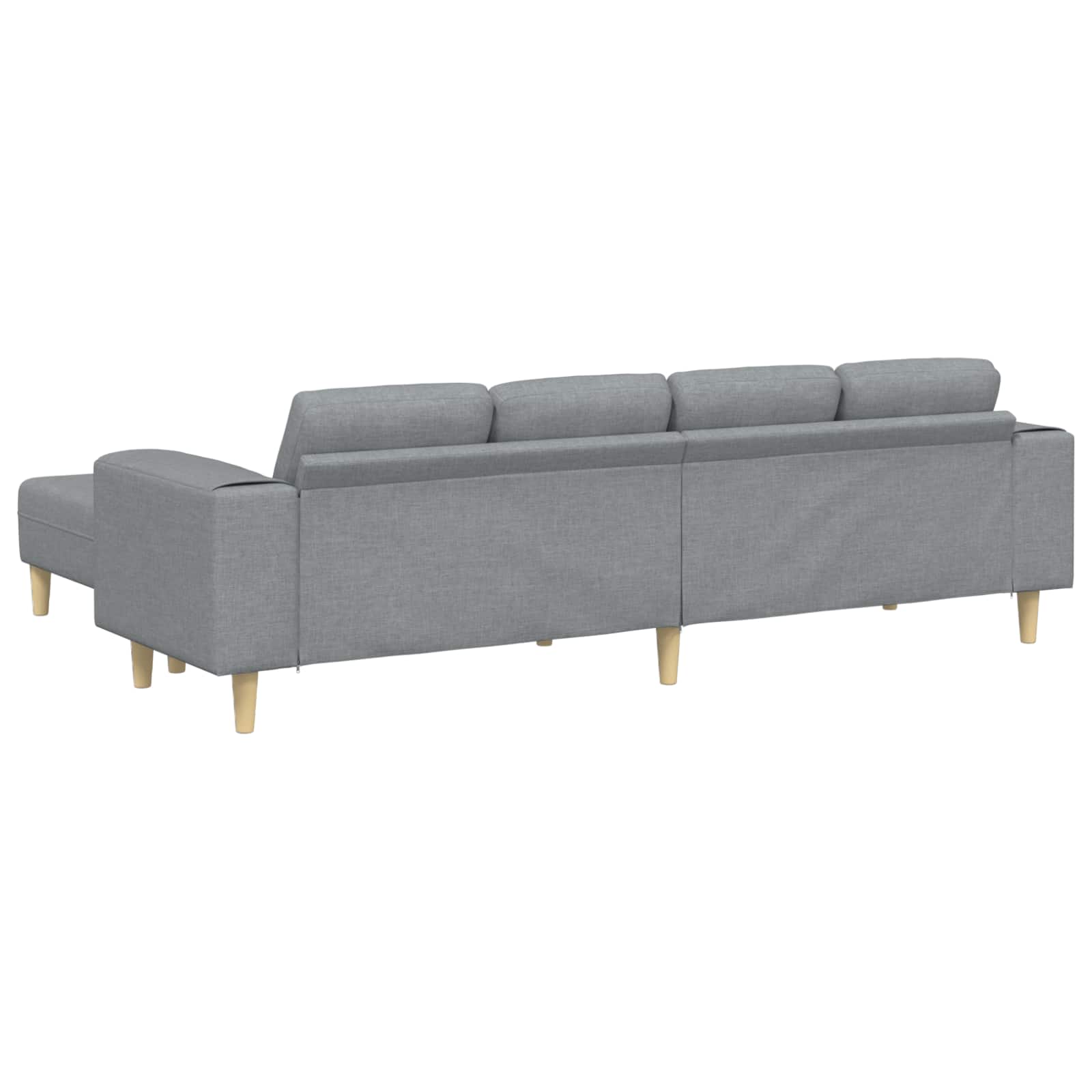 Wohnzimmer Couch 3 stk. Hellgrau Polyester