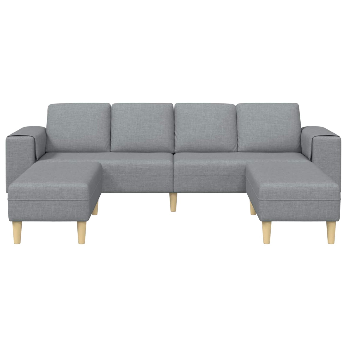 Wohnzimmer Couch 3 stk. Hellgrau Polyester