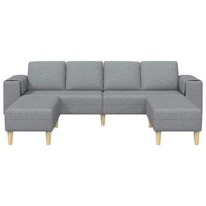 Wohnzimmer Couch 3 stk. Hellgrau Polyester