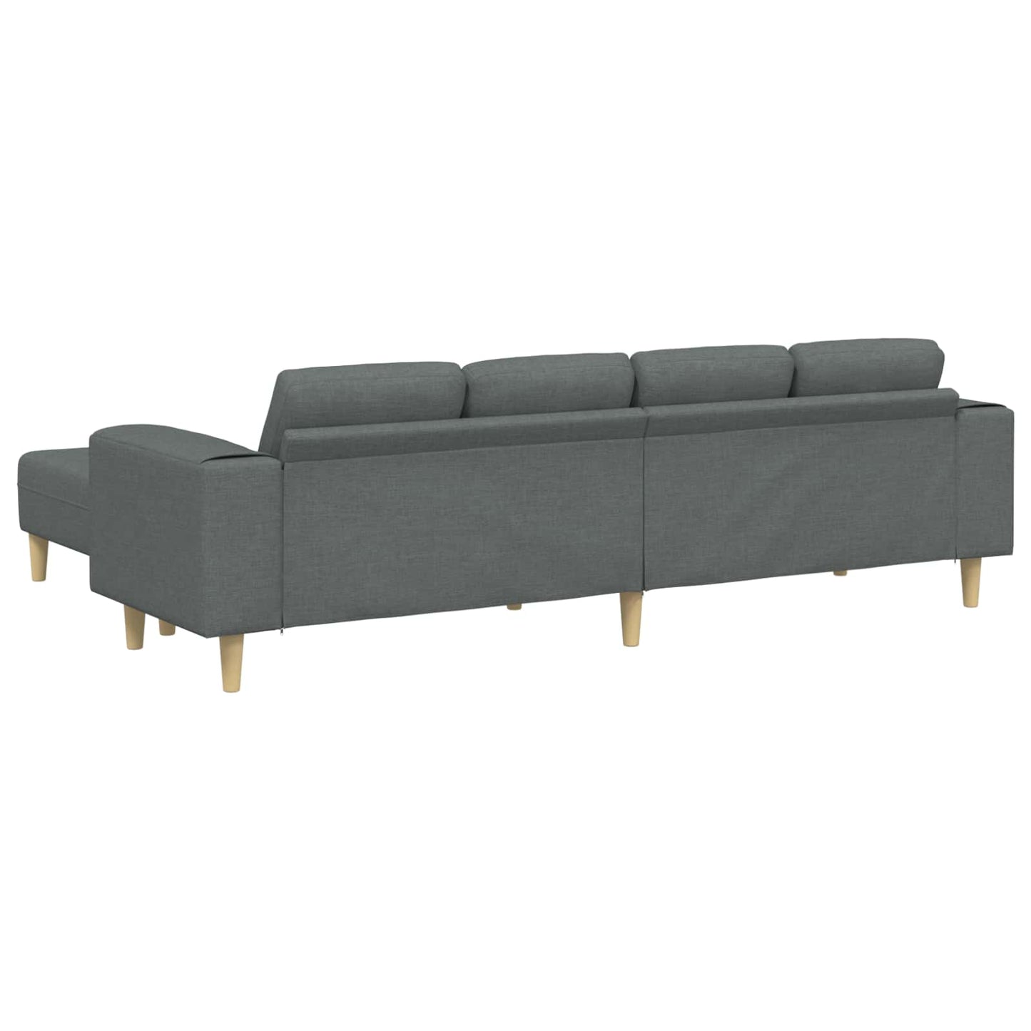 Wohnzimmer Couch 3 stk. Dunkelgrau Polyester