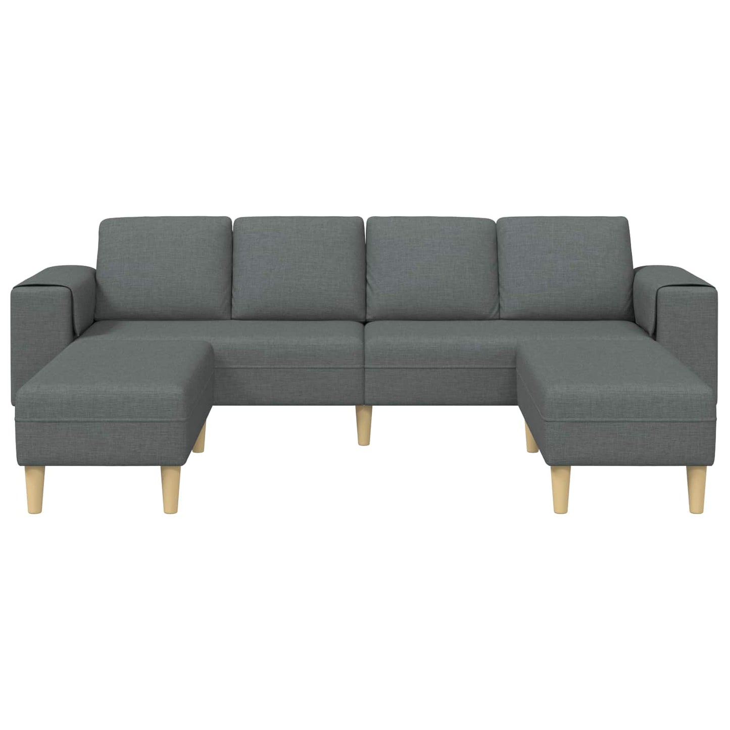 Wohnzimmer Couch 3 stk. Dunkelgrau Polyester