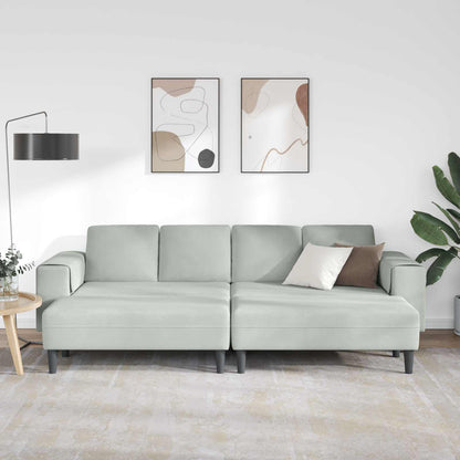 Wohnzimmer Couch 3 stk. Hellgrau