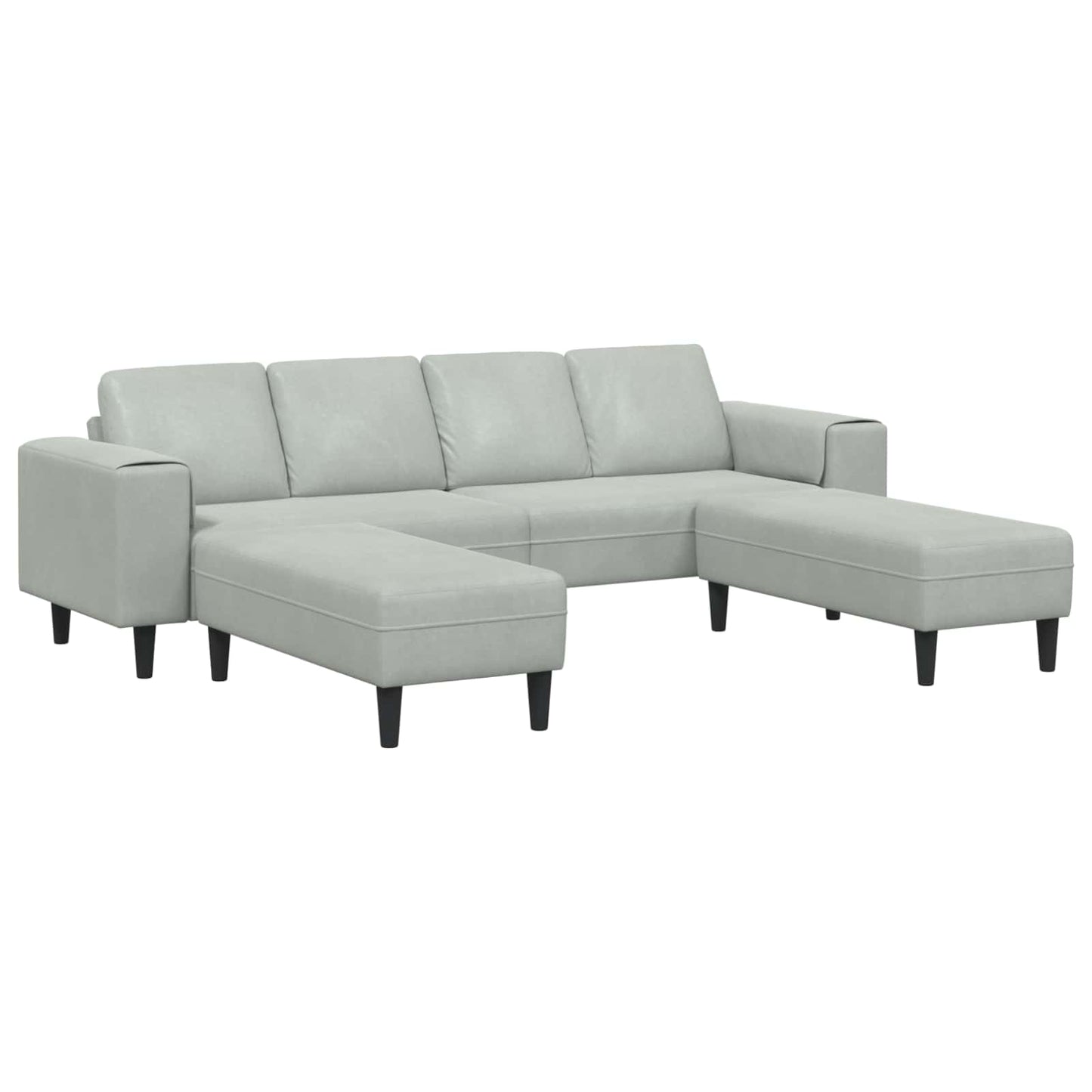 Wohnzimmer Couch 3 stk. Hellgrau