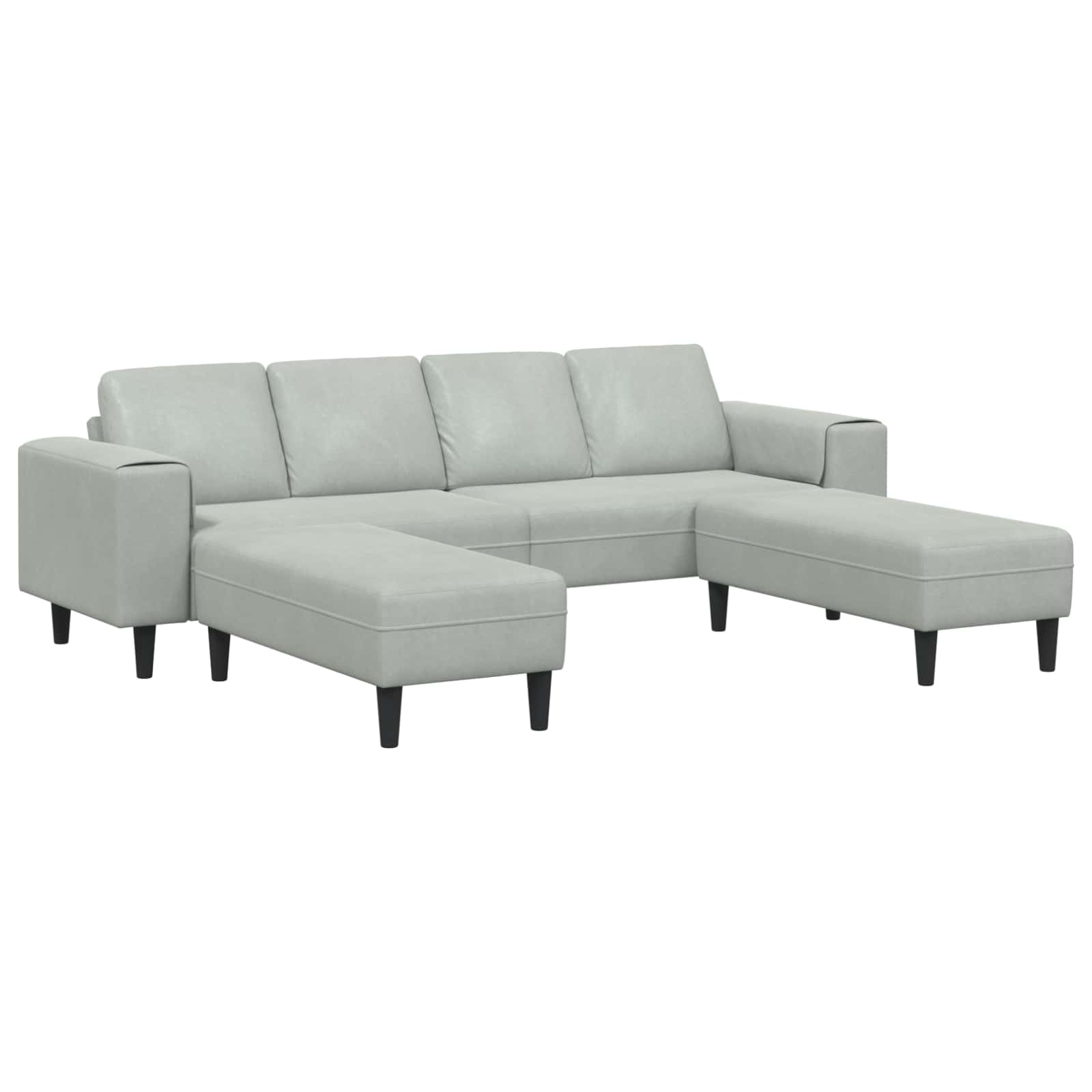 Wohnzimmer Couch 3 stk. Hellgrau