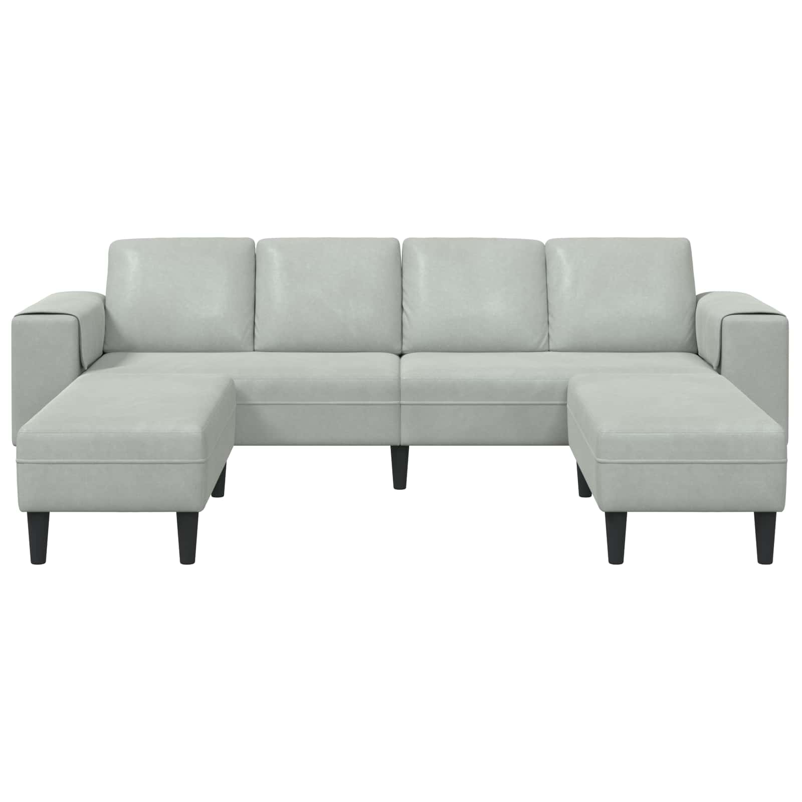 Wohnzimmer Couch 3 stk. Hellgrau