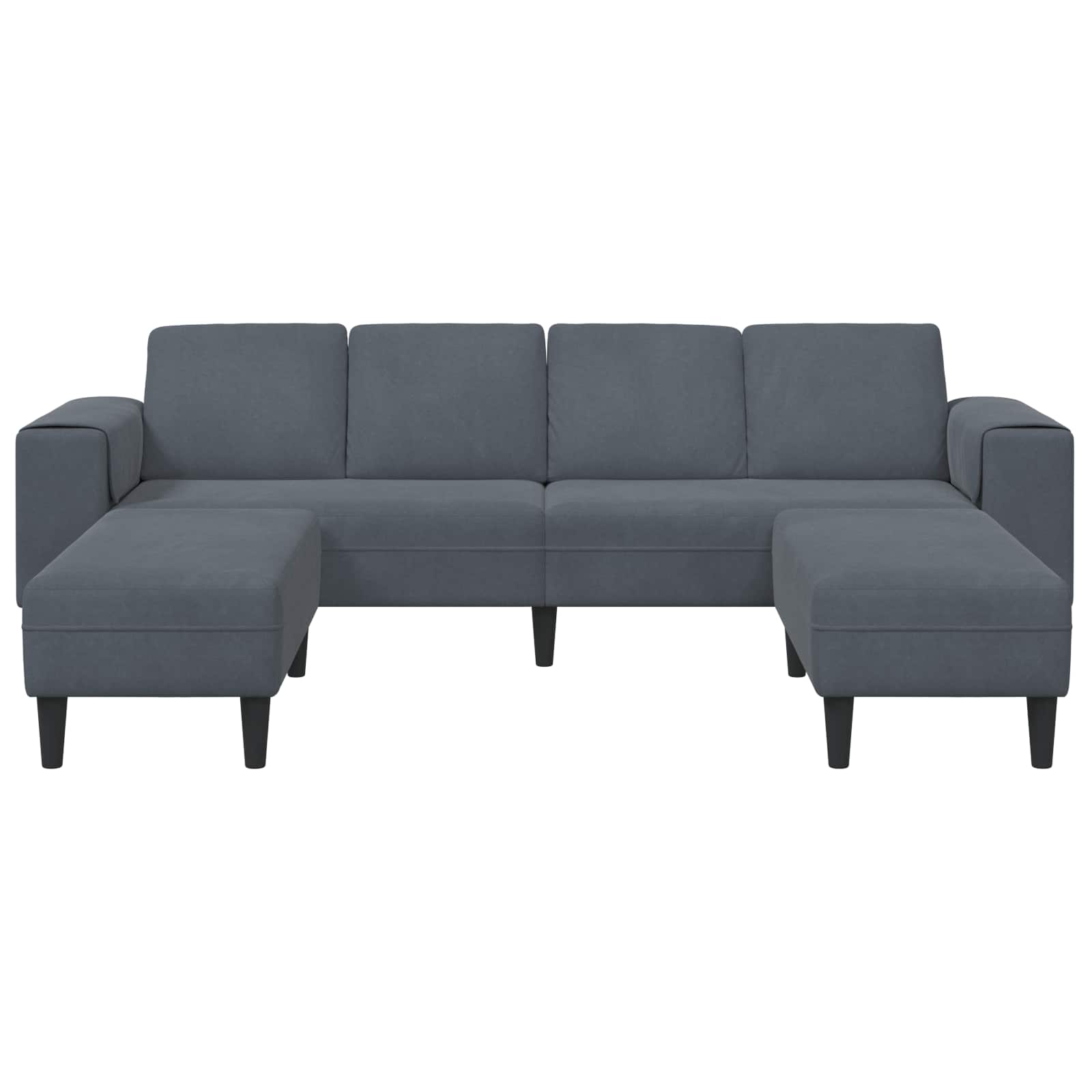 Wohnzimmer Couch 3 stk. Dunkelgrau