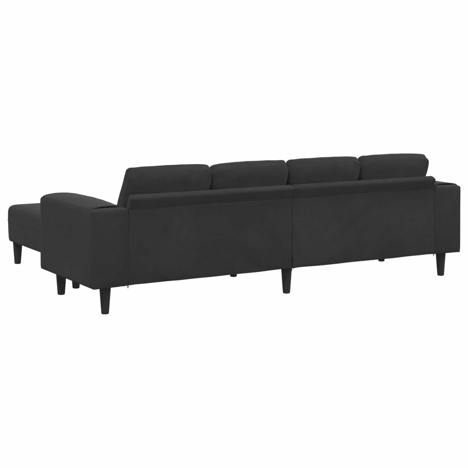 Wohnzimmer Couch 3 pcs Schwarz 250 x 188 x 76 cm