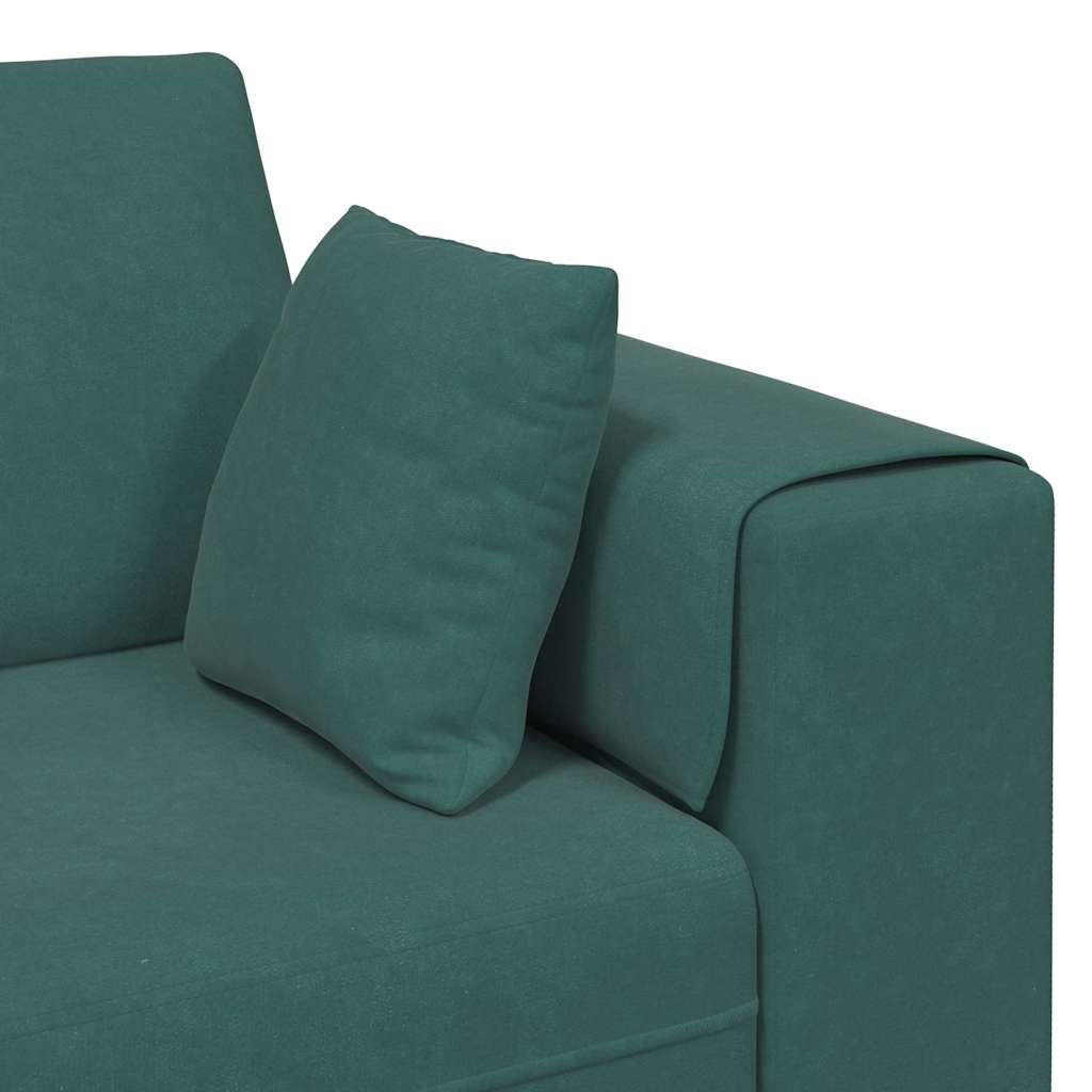 Sofa Dunkelgrün 250 x 77 x 76 cm Samt