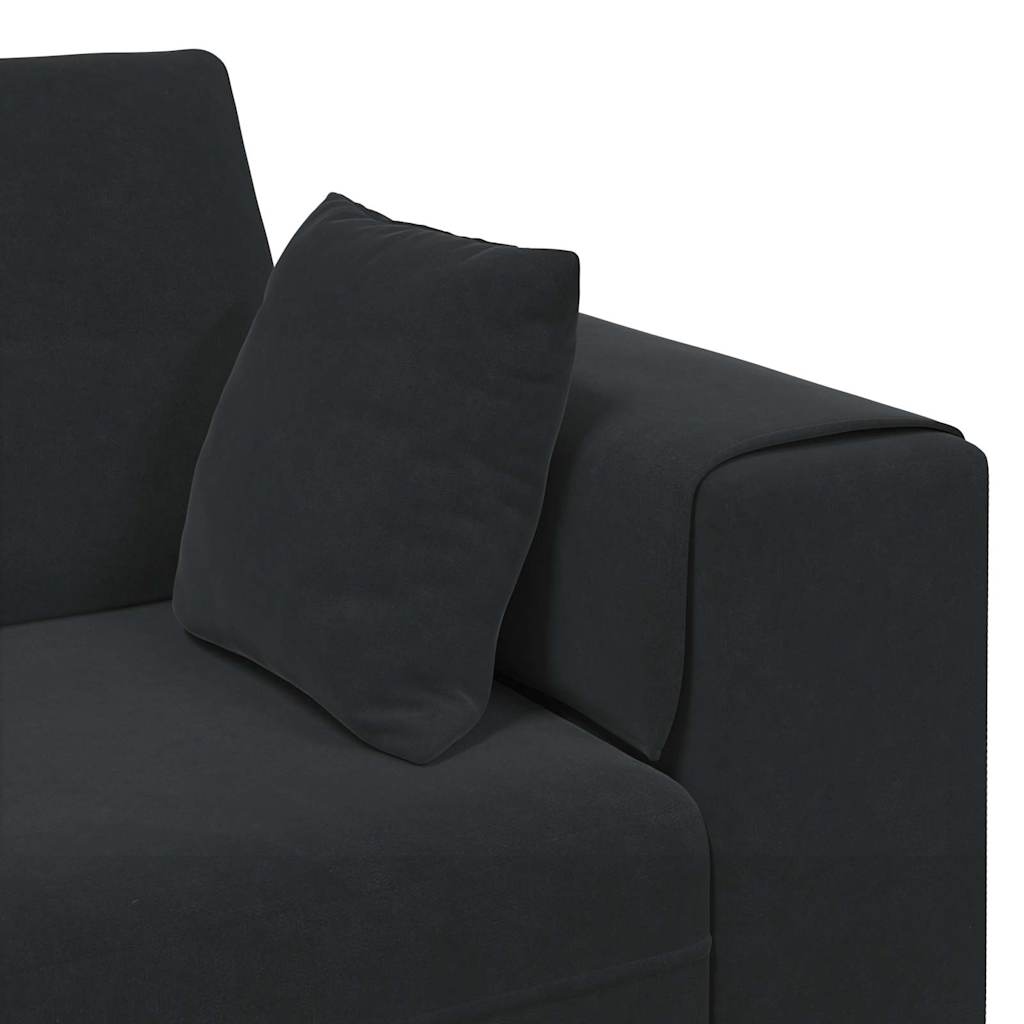 Sofa Schwarz 250 x 77 x 76 cm Samt