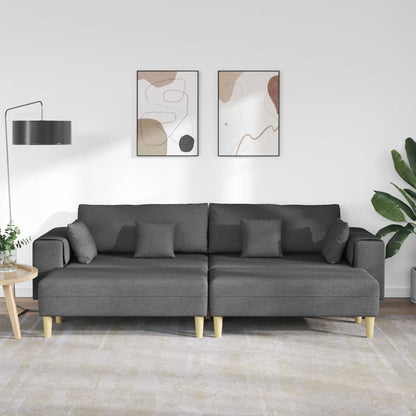 Sofa 3 stk. Dunkelgrau Stoff