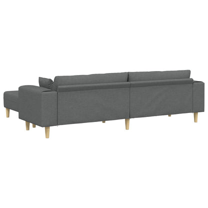 Sofa 3 stk. Dunkelgrau Stoff