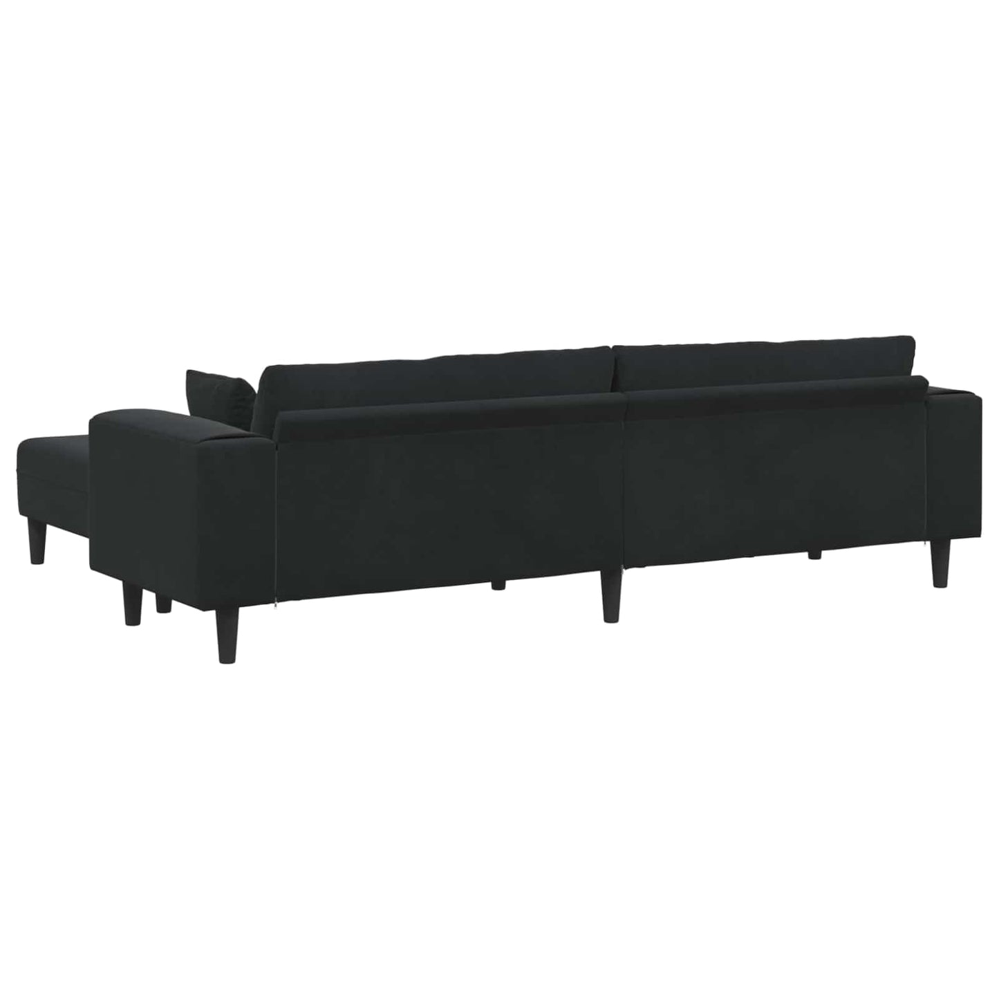 Sofa 3 stk. Schwarz Samt