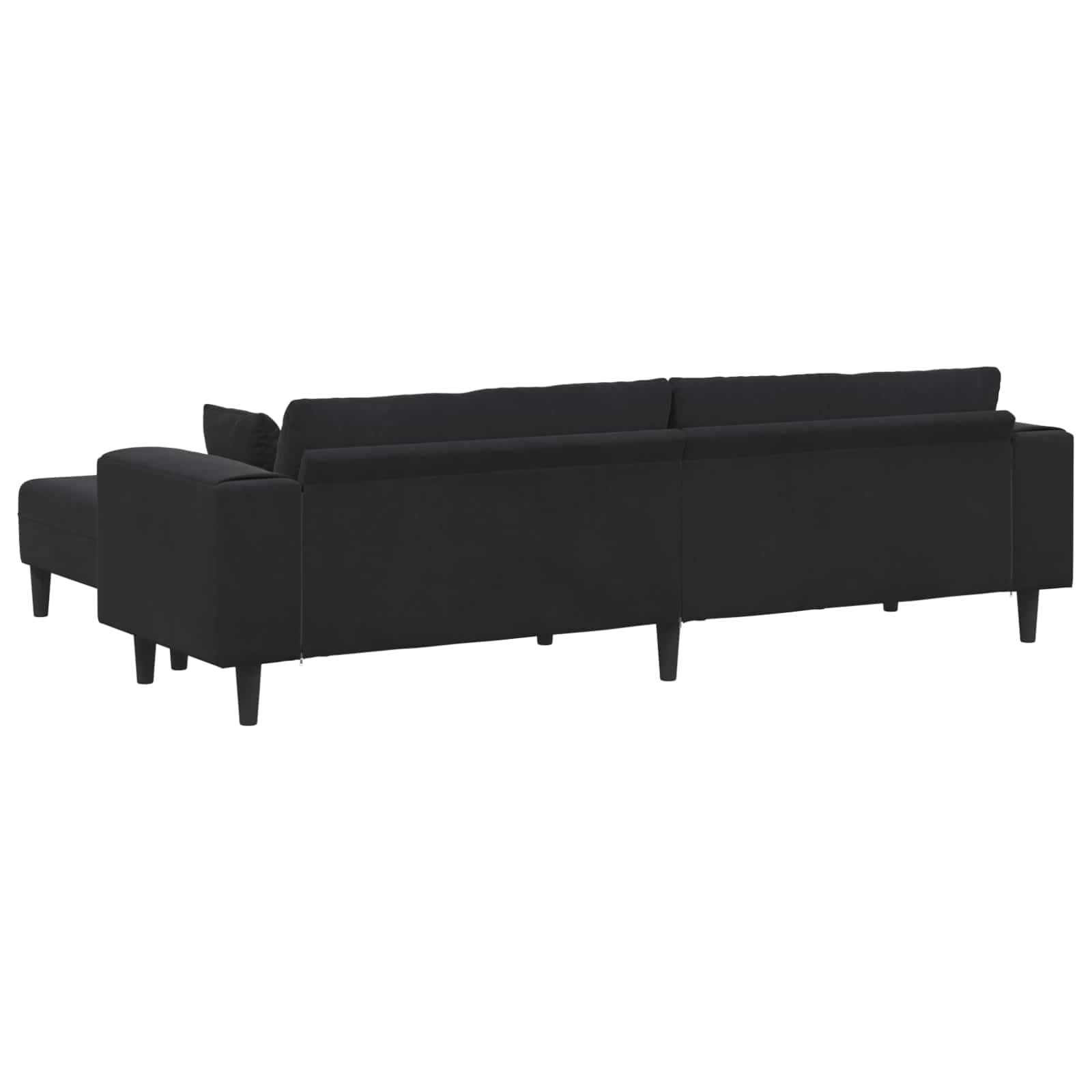 Sofa 3 stk. Schwarz Samt